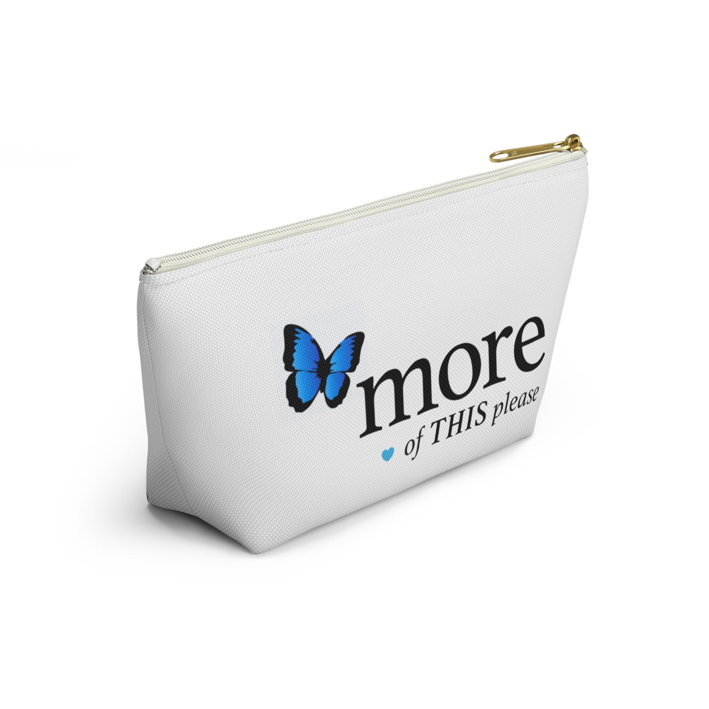 Recharge the Soul Accessory Pouch — Inspirational Makeup Bag with Butterfly Accent