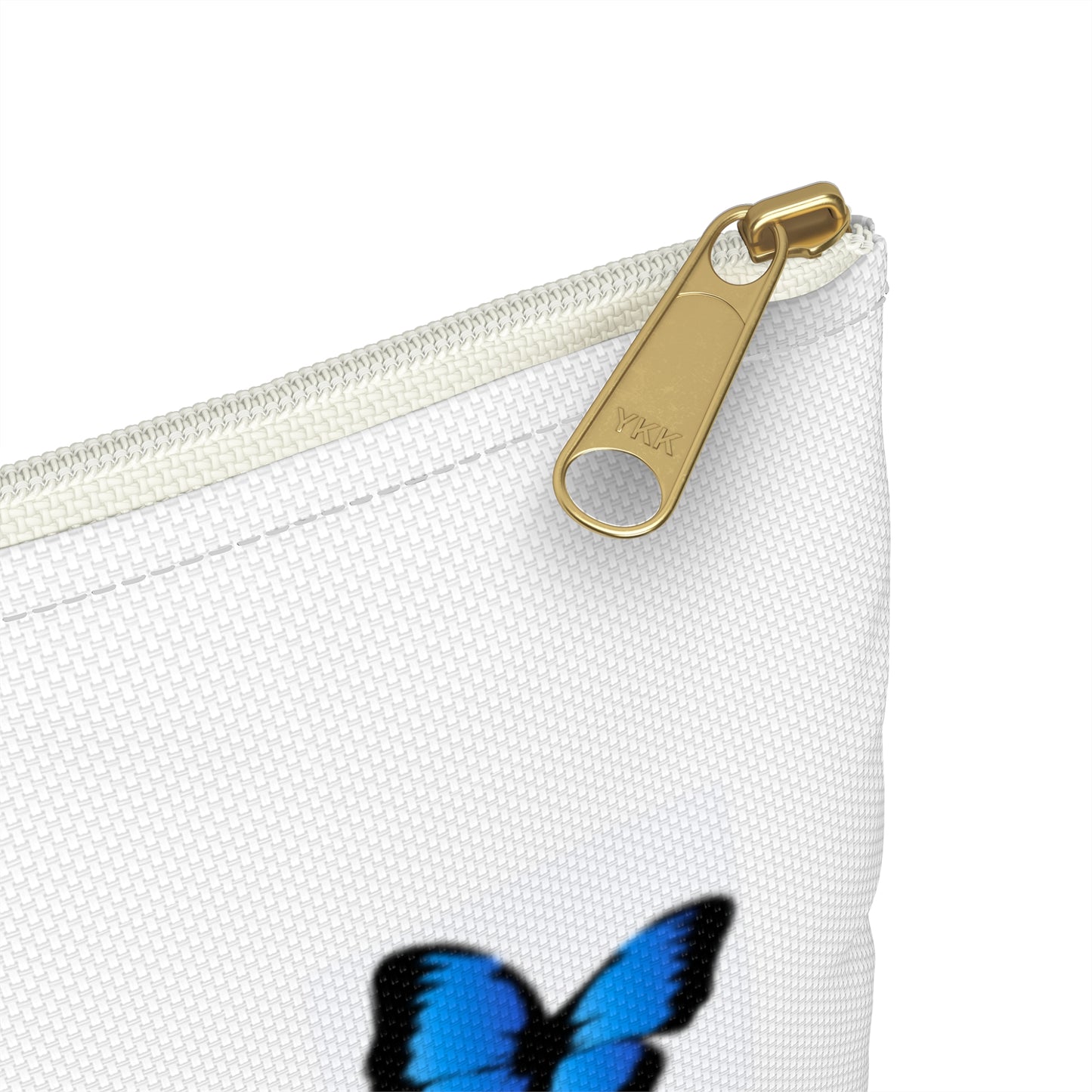 Accessory Pouch — "Recharge the Soul" Butterfly Travel Makeup & Tech Organizer