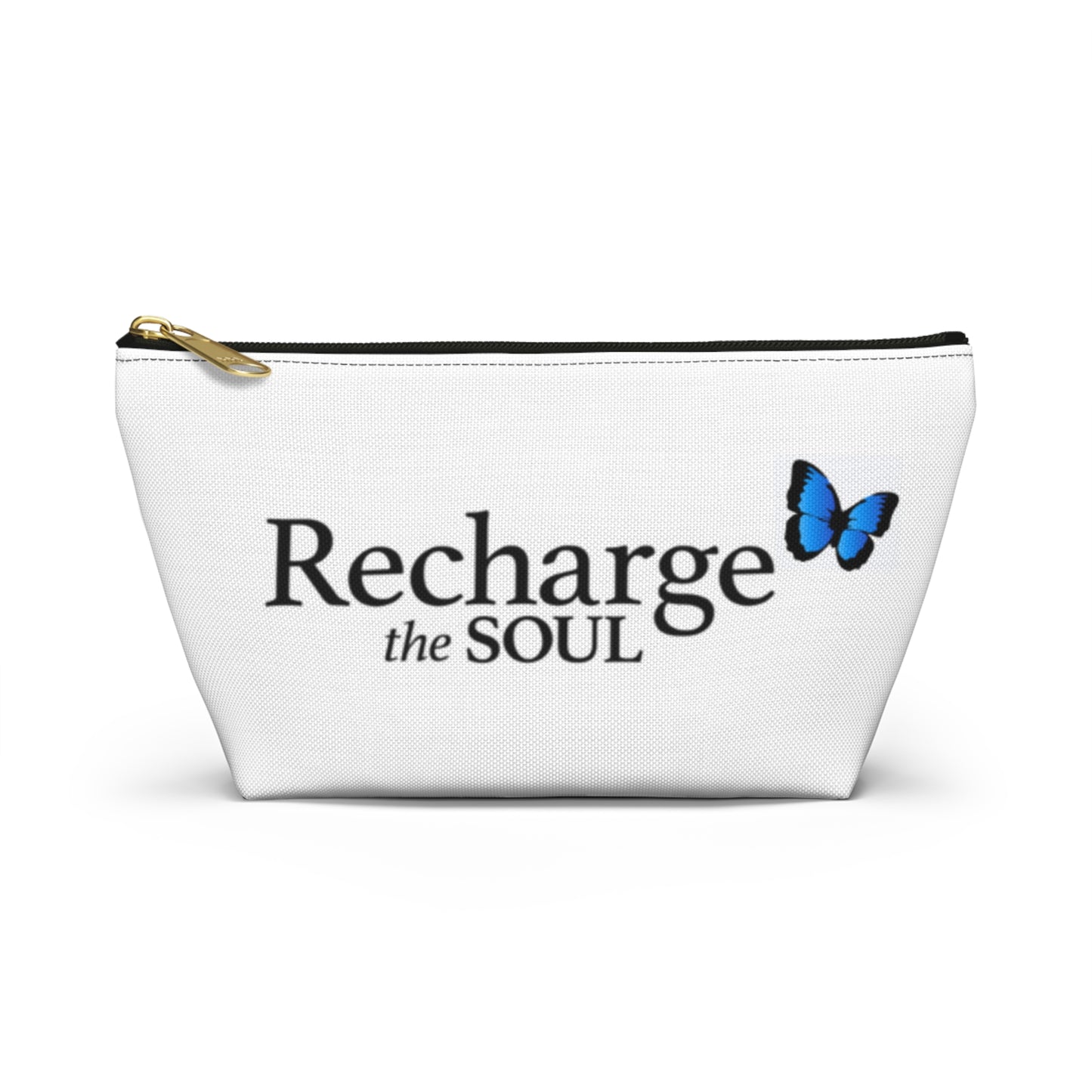 Accessory Pouch — “Recharge the Soul” Butterfly Makeup & Travel Organizer