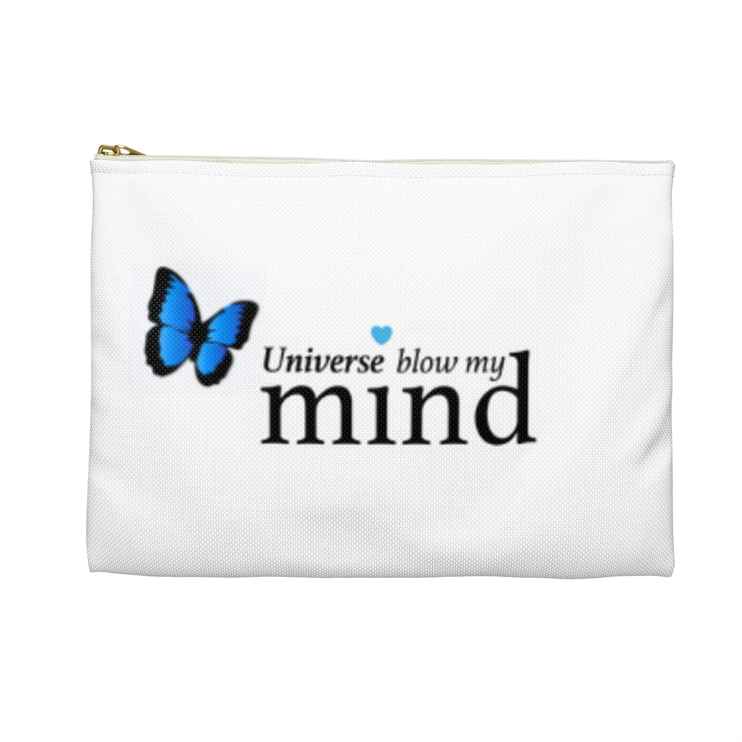Accessory Pouch — "Recharge the Soul" Butterfly Travel Makeup & Tech Organizer