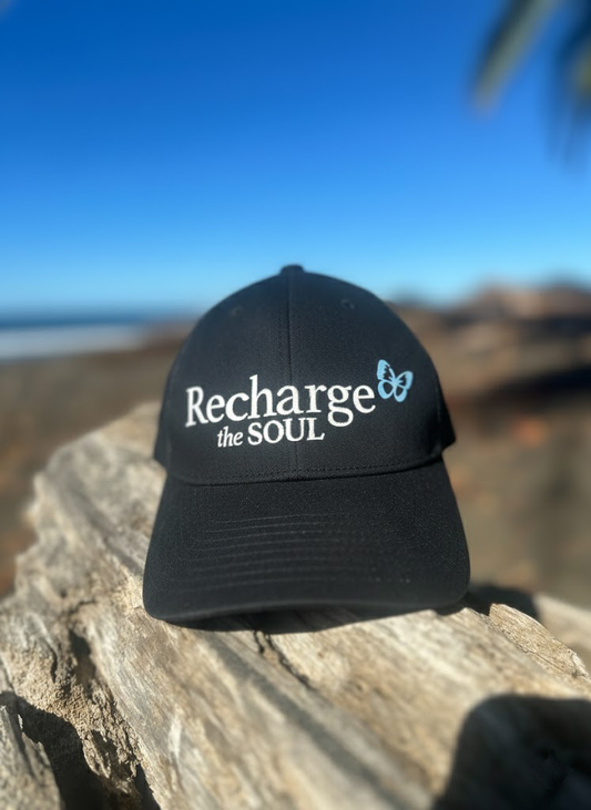 Trucker Hat — “Recharge the Soul” Retro Butterfly Cap