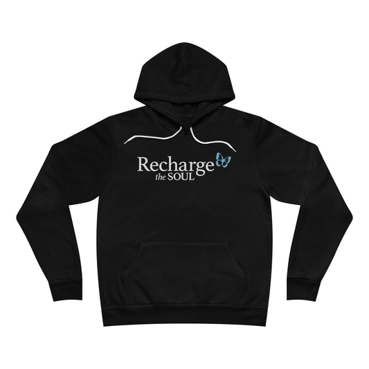 Recharge Your Soul Unisex Hoodie, Cozy Pullover, Inspirational Gift, Relaxation Essentials, Spiritual Apparel, Mindfulness Wear