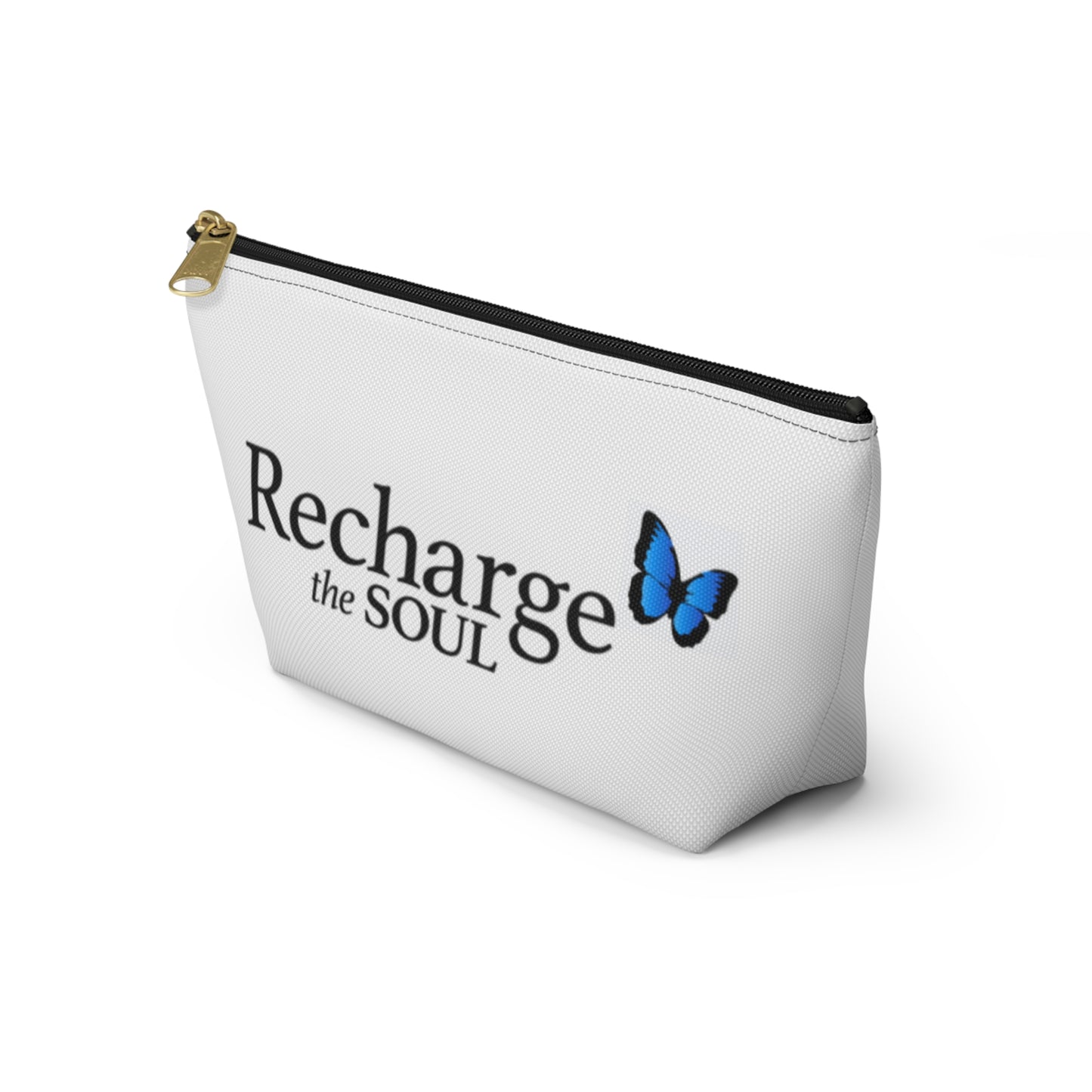 Accessory Pouch — “Recharge the Soul” Butterfly Makeup & Travel Organizer