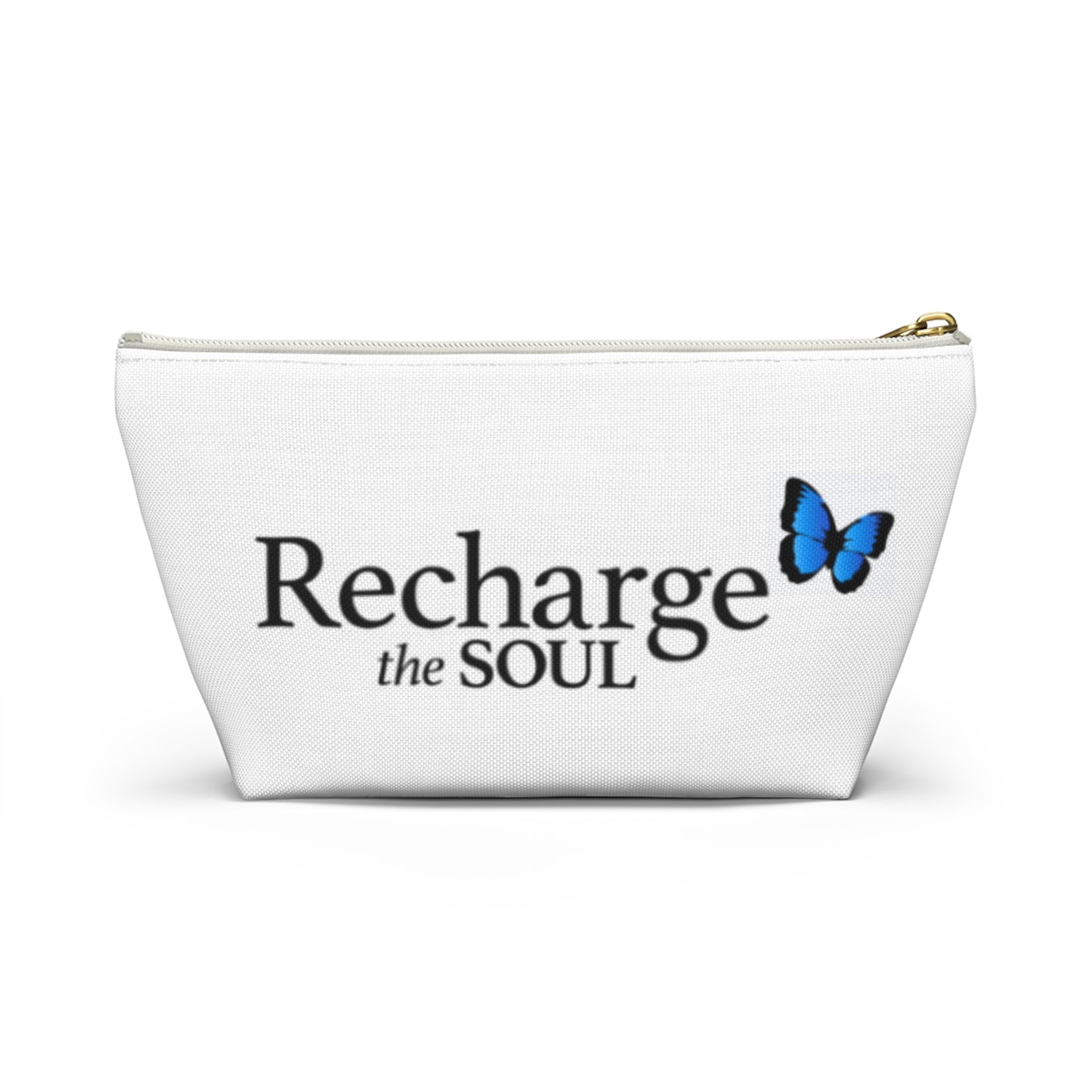 Accessory Pouch — “Recharge the Soul” Butterfly Makeup & Travel Organizer