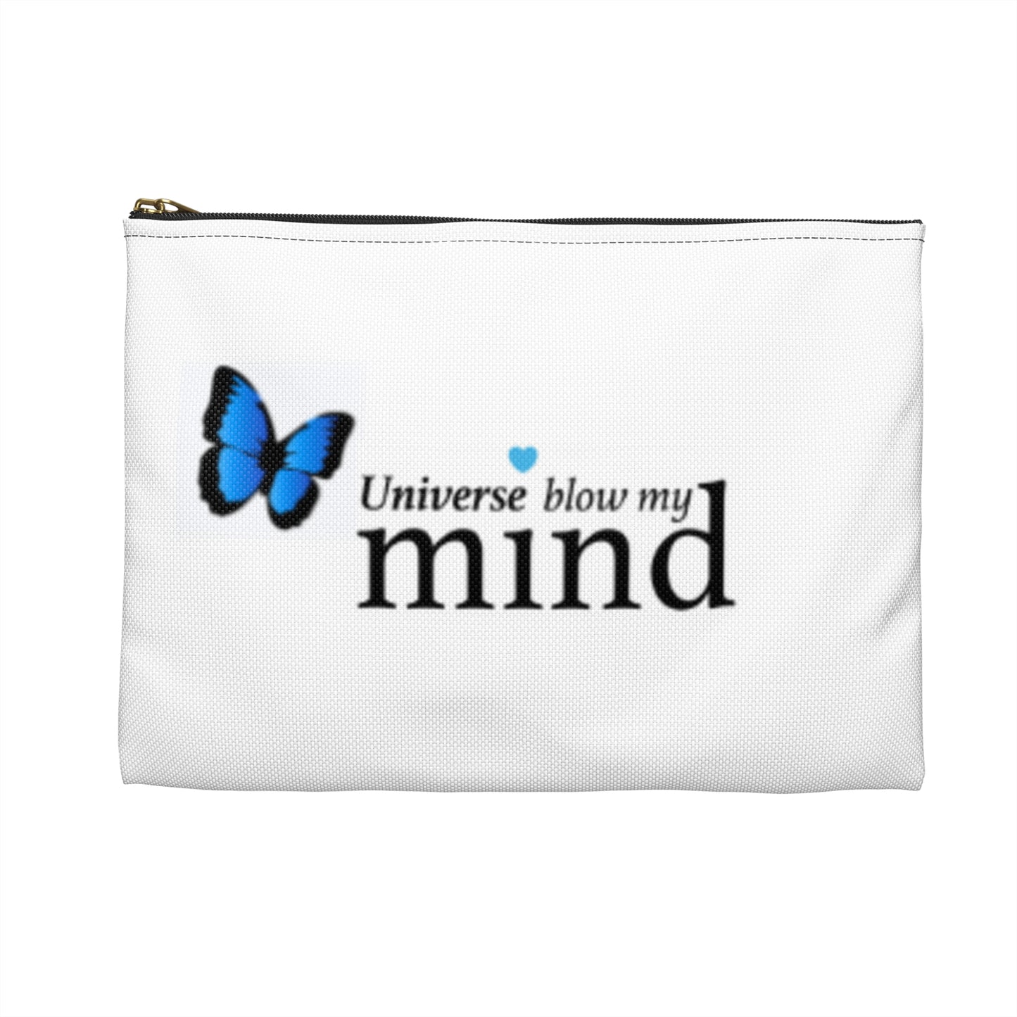 Accessory Pouch — "Recharge the Soul" Butterfly Travel Makeup & Tech Organizer