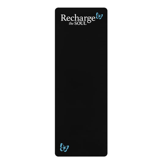 Yoga Mat — "Recharge the Soul" Non‑Slip Rubber Mat for Pilates & Meditation