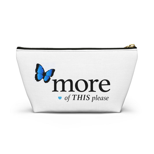 Recharge the Soul Accessory Pouch — Inspirational Makeup Bag with Butterfly Accent
