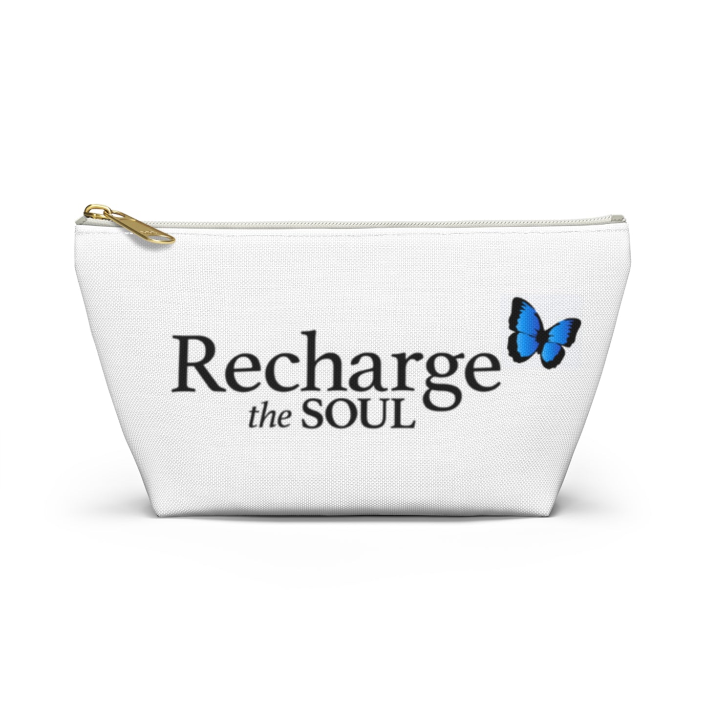 Accessory Pouch — “Recharge the Soul” Butterfly Makeup & Travel Organizer